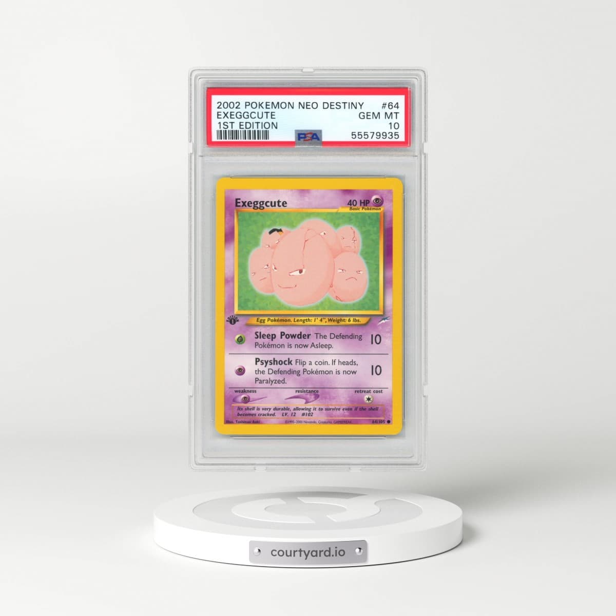 2002 Pokémon Neo Destiny #64 Exeggcute - 1st Edition (PSA 10 GEM MINT)