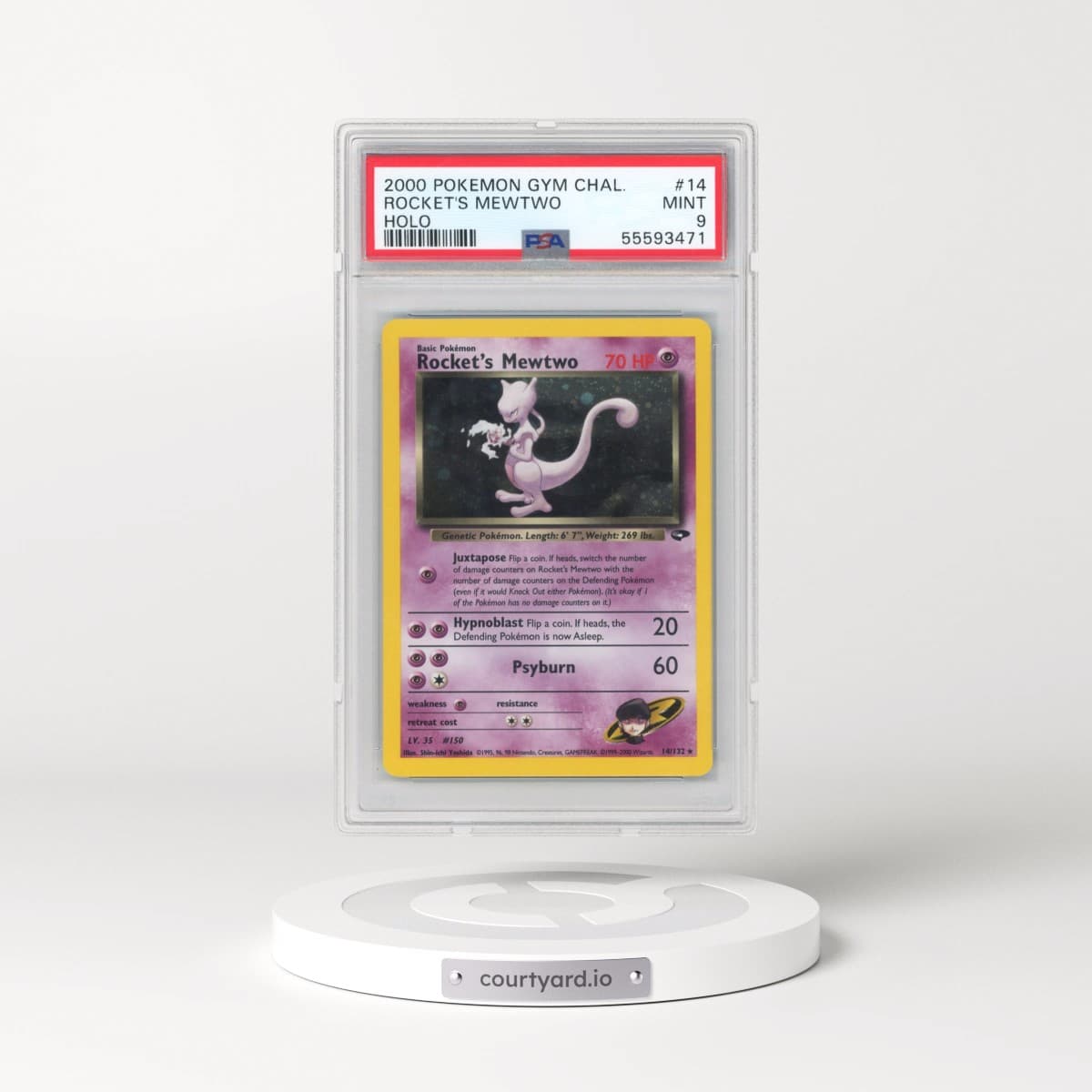2000 Pokémon Gym Challenge #14 Rocket's Mewtwo - Holo (PSA 9 MINT)