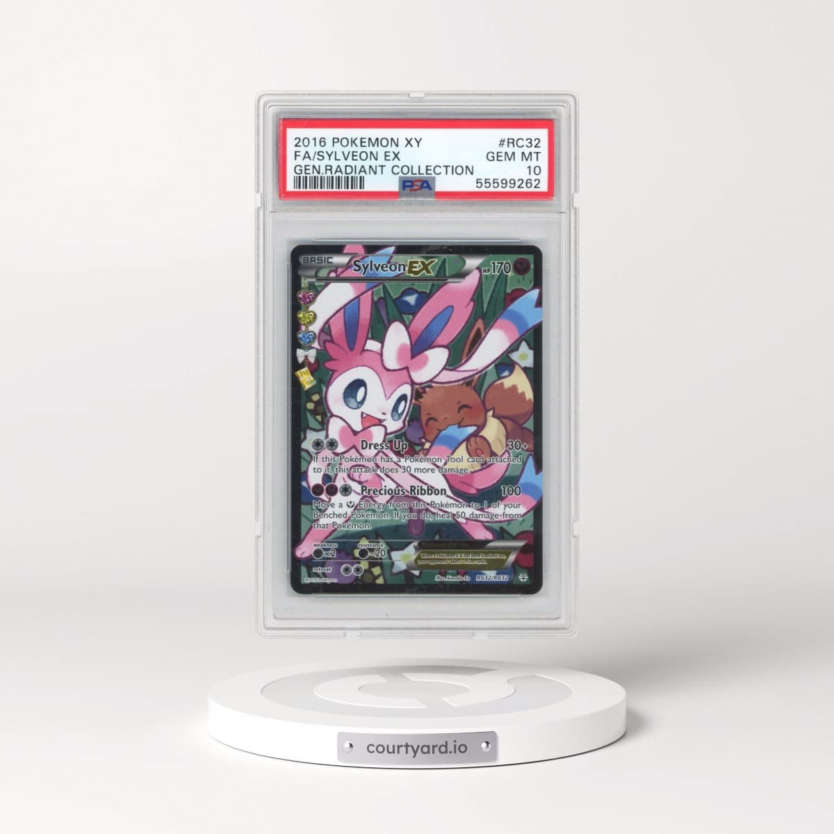 2016 Pokémon XY Generations Radiant Collection #RC32 Sylveon EX - Holo Full Art (PSA 10 GEM MINT)
