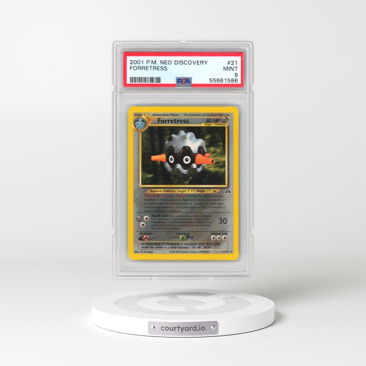 2001 Pokémon Neo Discovery #21 Forretress (PSA 9 MINT)