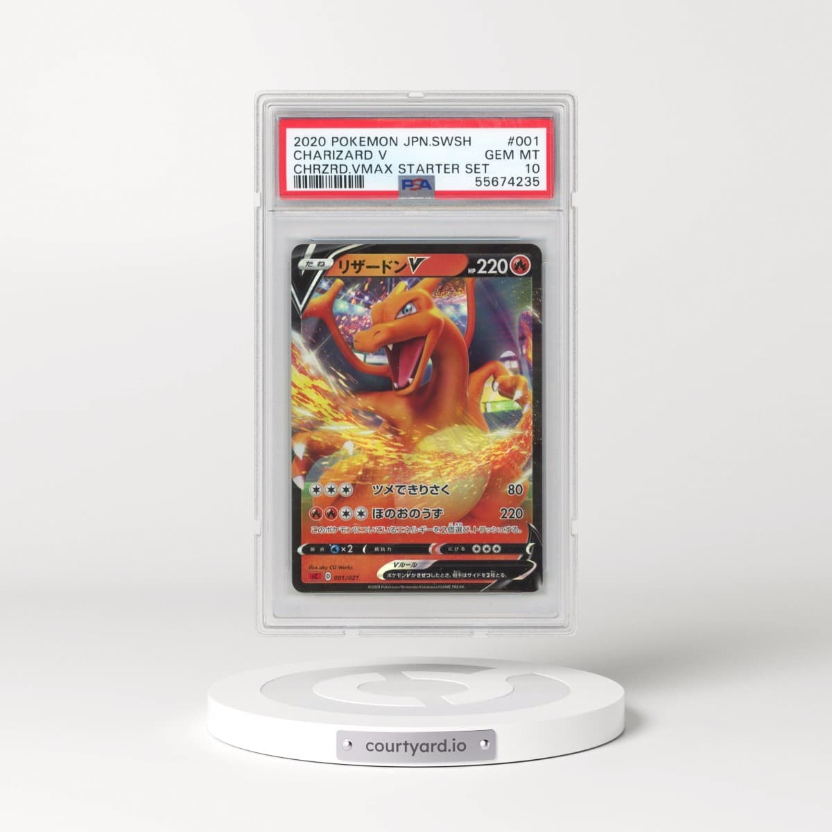 2020 Pokémon Sword & Shield Charizard Vmax Starter Set #001 Charizard V - Holo (PSA 10 GEM MINT)