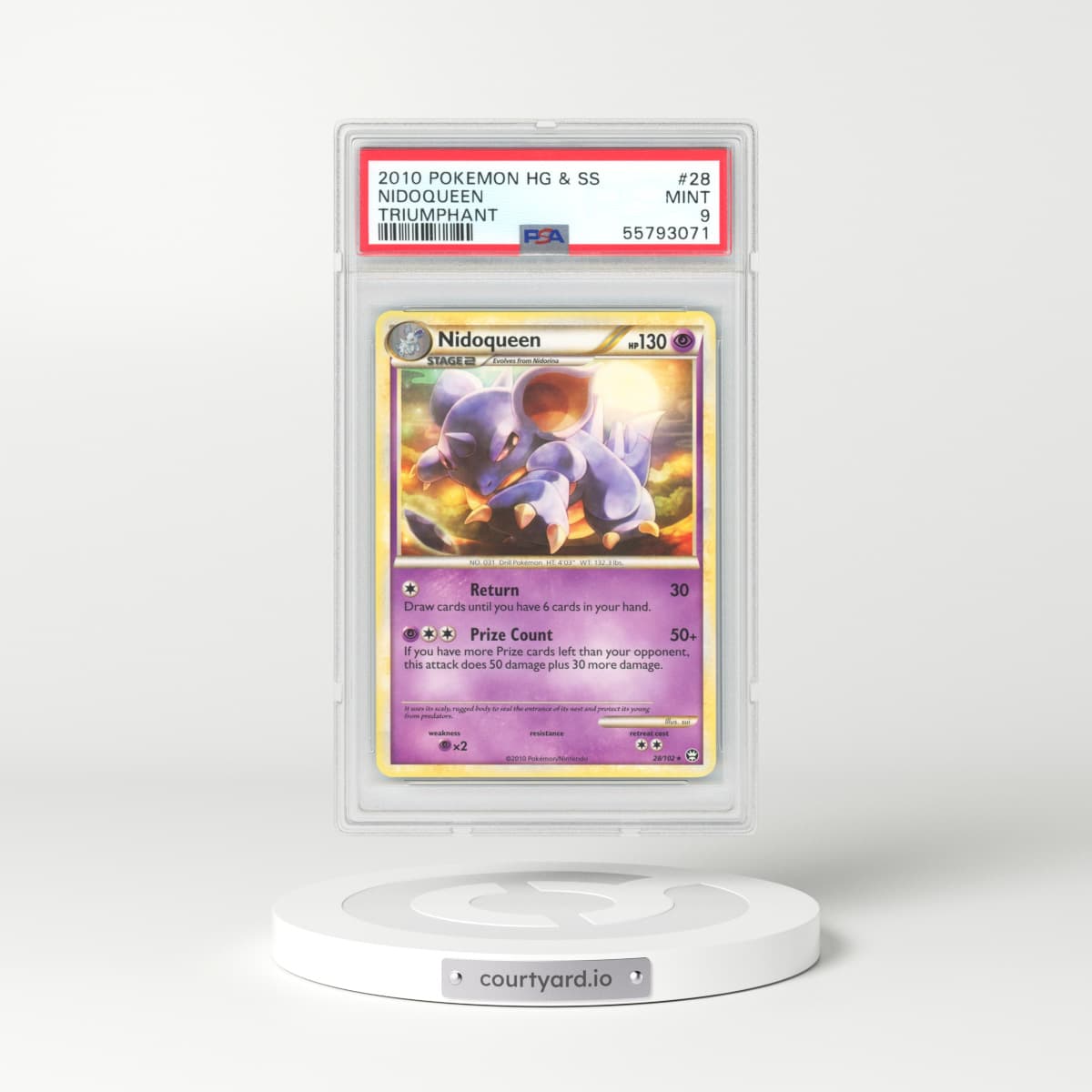 2010 HS Triumphant #28 Nidoqueen (PSA 9 MINT)