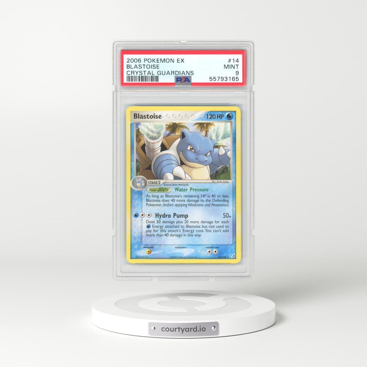 2006 EX Crystal Guardians #14 Blastoise (PSA 9 MINT)