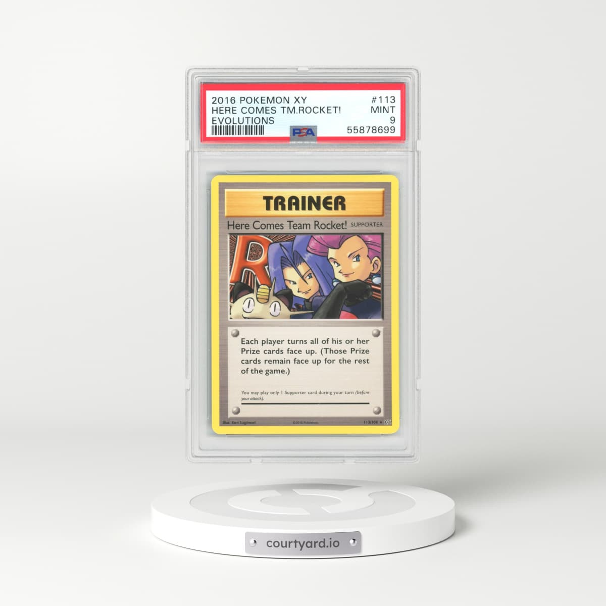 2016 Evolutions #113 Here Comes Team Rocket! (PSA 9 MINT)