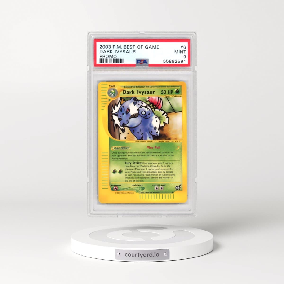 2003 Pokémon Best of Game Promo #6 Dark Ivysaur (PSA 9 MINT)