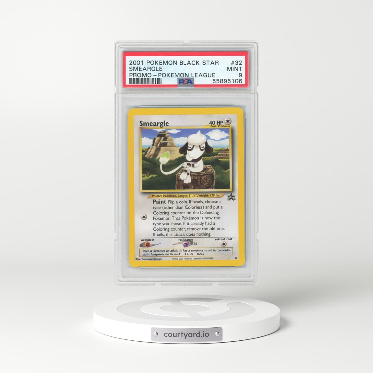 1999 Black Star Promos #32 Smeargle - Pokémon League (PSA 9 MINT)