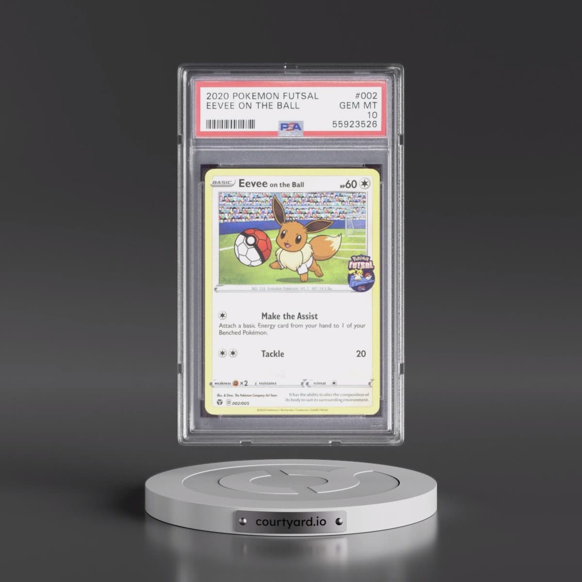 2020 Pokémon Futsal #002 Eevee on the Ball (PSA 10 GEM MINT)