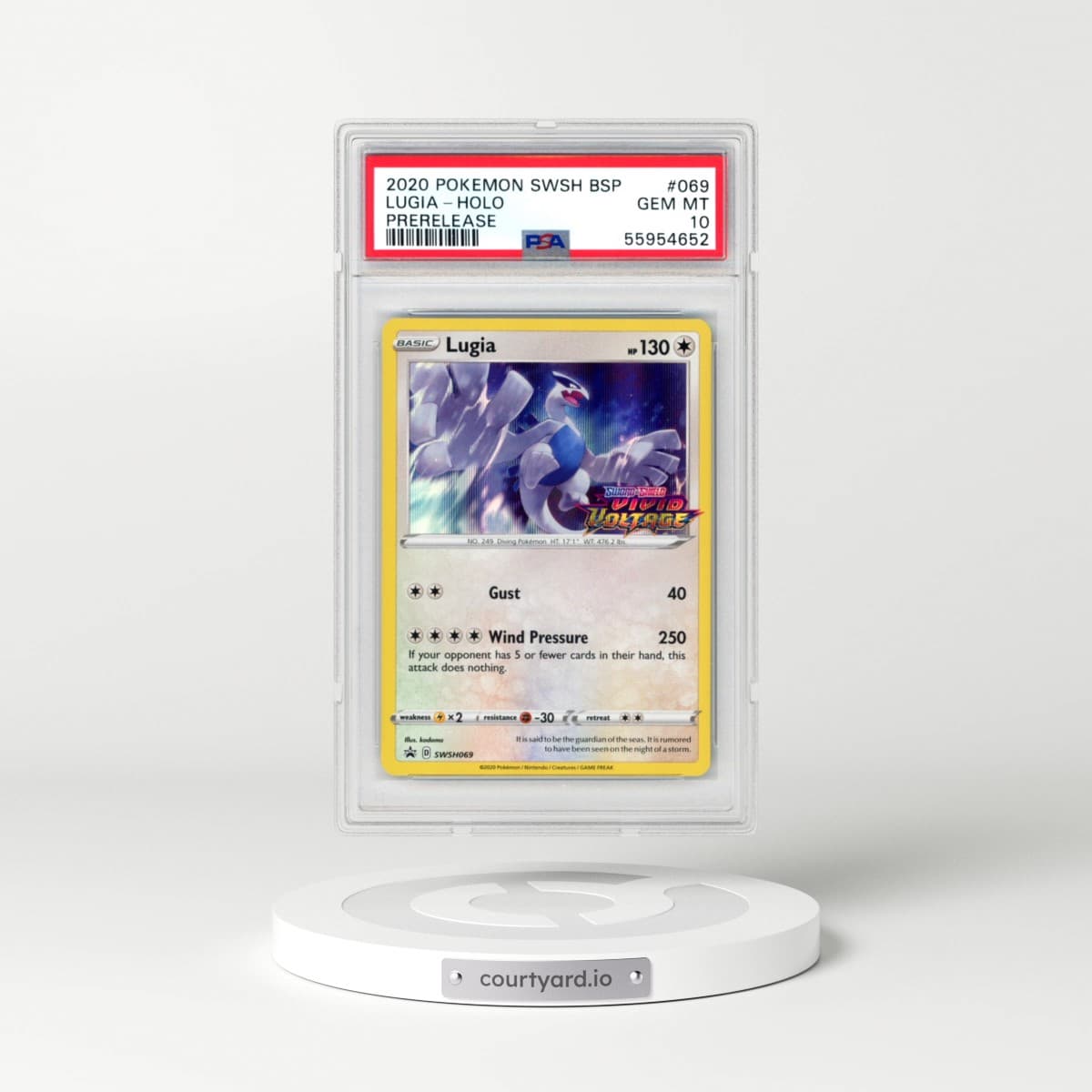 2020 Pokémon Swsh Black Star Promo #069 Lugia - Holo Prerelease (PSA 10 GEM MINT)