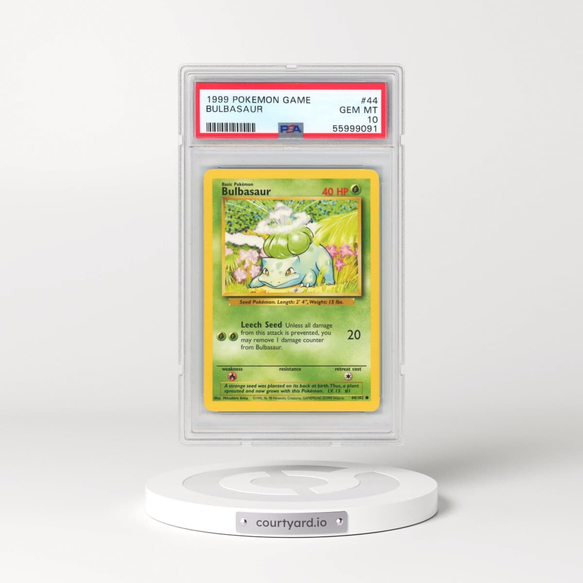 1999 Pokémon Game #44 Bulbasaur (PSA 10 GEM MINT)