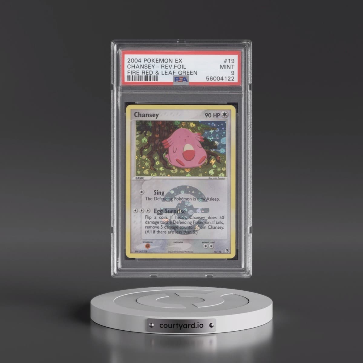 2004 Pokémon EX Fire Red & Leaf Green #19 Chansey - Reverse Foil (PSA 9 MINT)