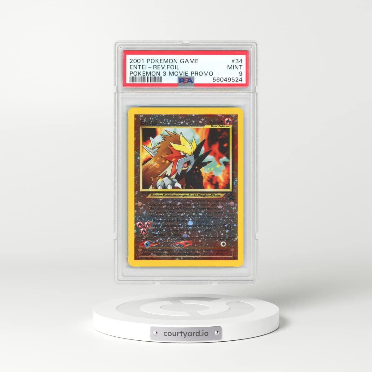 2001 Pokemon 3 Movie Promo #34 Entei - Holo (PSA 9 MINT)