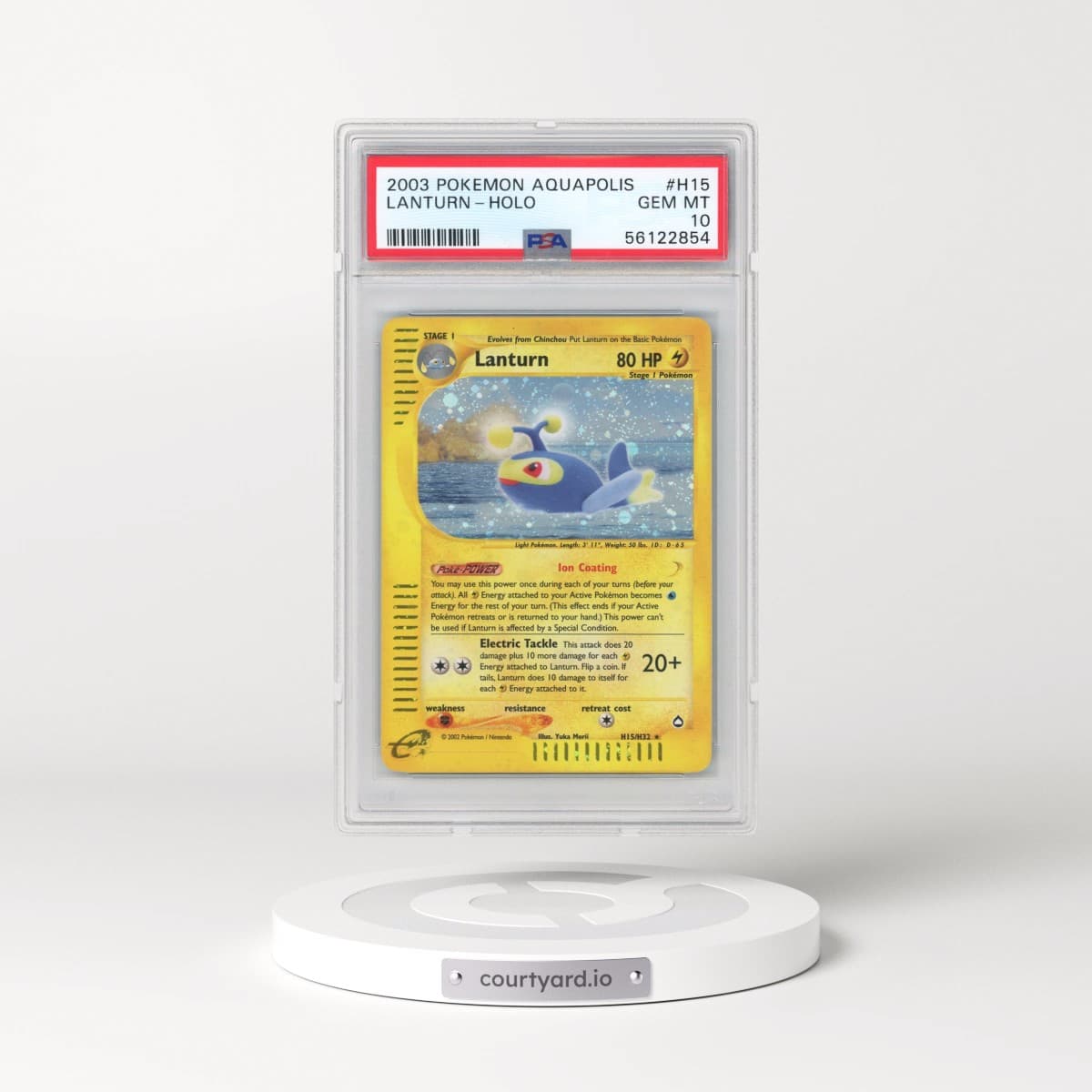 2003 Pokémon Aquapolis #H15 Lanturn - Holo (PSA 10 GEM MINT)