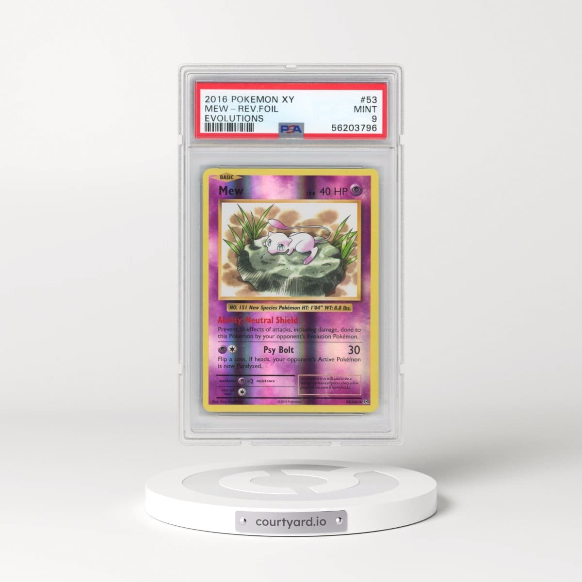 2016 Pokémon XY Evolutions #53 Mew - Reverse Foil (PSA 9 MINT)