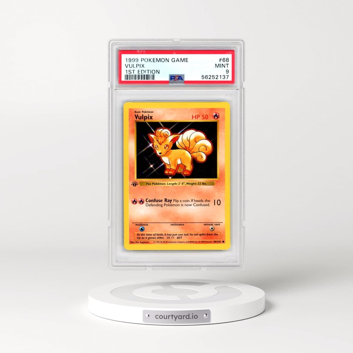 1999 Pokémon Game #68 Vulpix - 1st Edition (PSA 9 MINT)