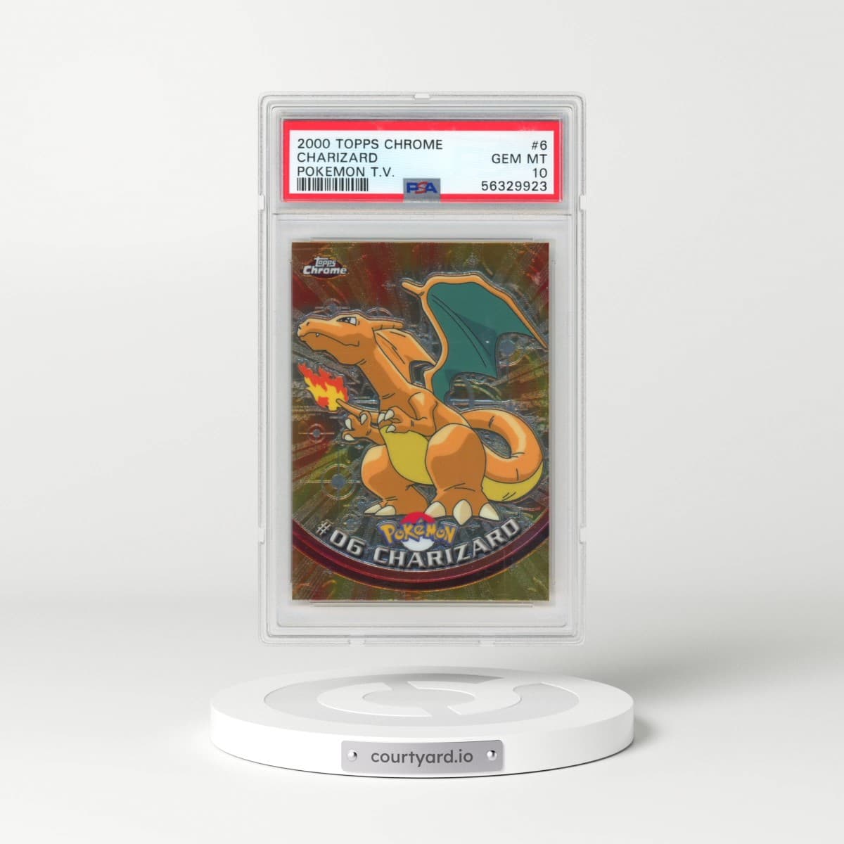 2000 Topps Chrome Pokémon T.V. #6 Charizard (PSA 10 GEM MINT)