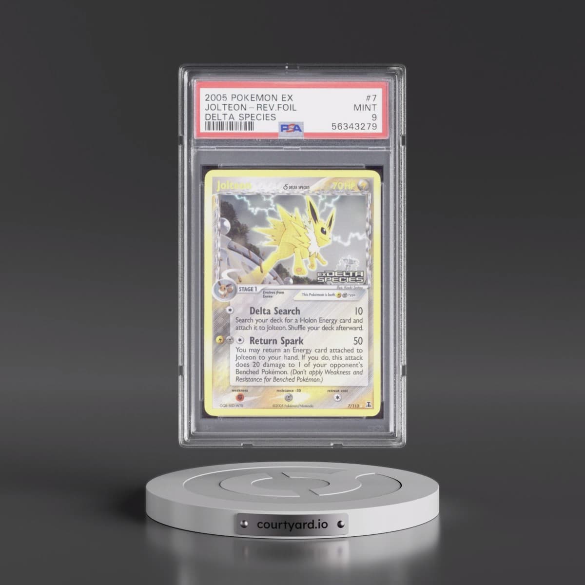 2005 Pokémon EX Delta Species #7 Jolteon - Reverse Foil (PSA 9 MINT)