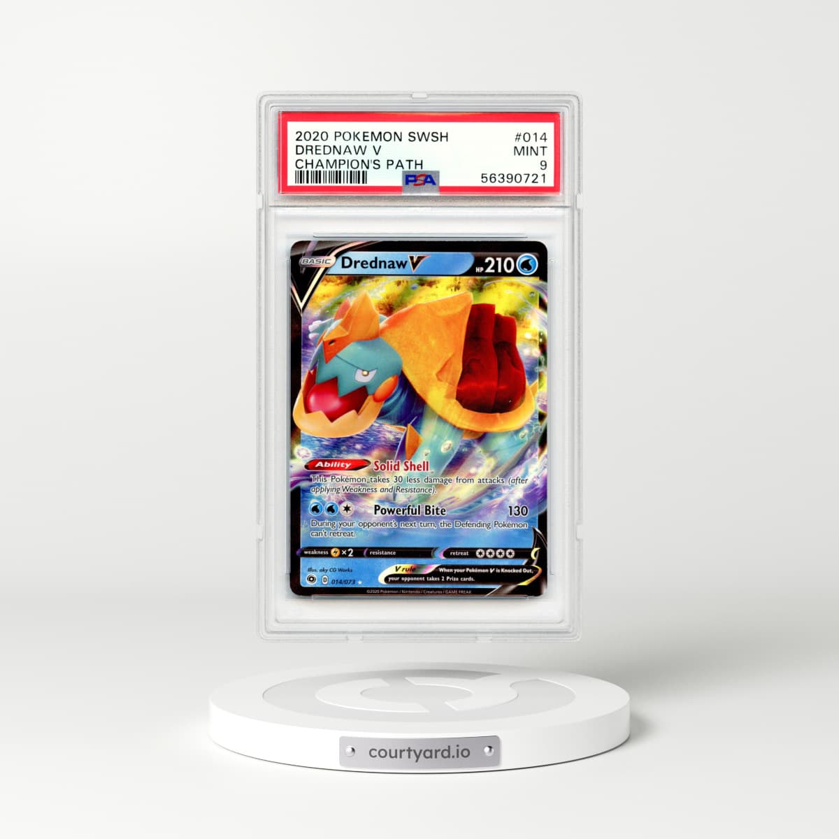 2020 Champion's Path #14 Drednaw V - Full Art Holo (PSA 9 MINT)