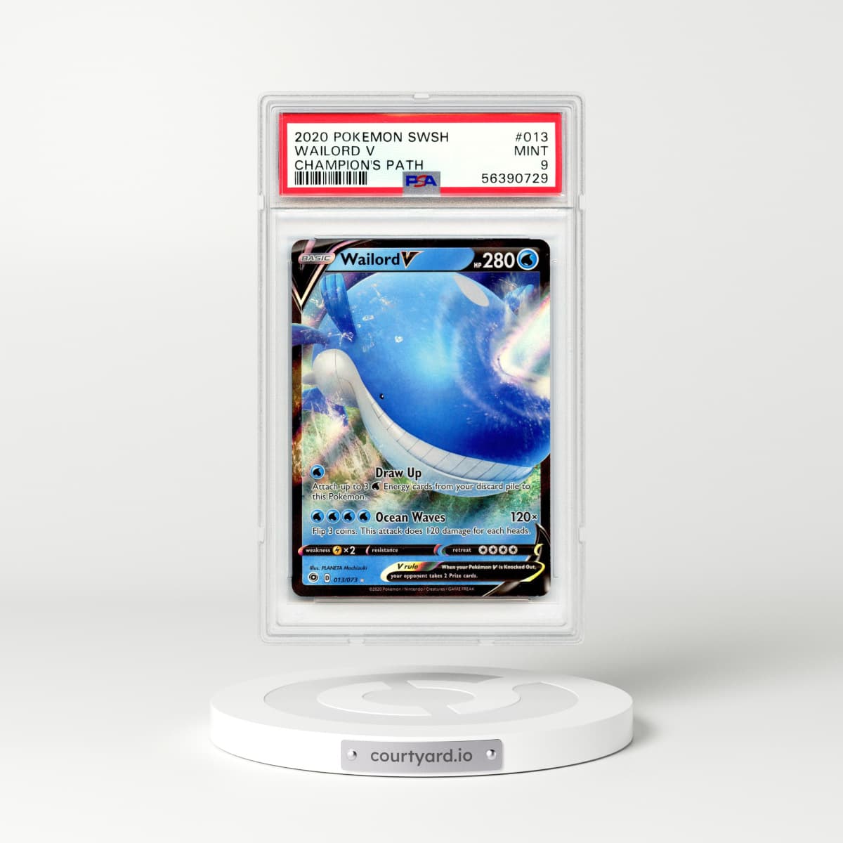 2020 Champion's Path #13 Wailord V - Full Art Holo (PSA 9 MINT)