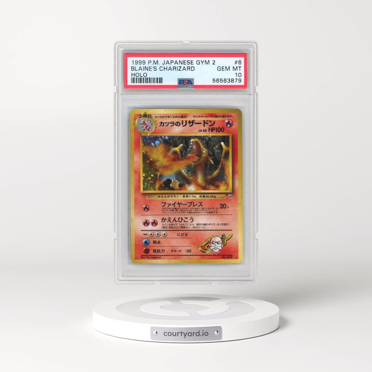 1999 Pokémon Gym 2 #6 Blaine's Charizard - Holo (PSA 10 GEM MINT)