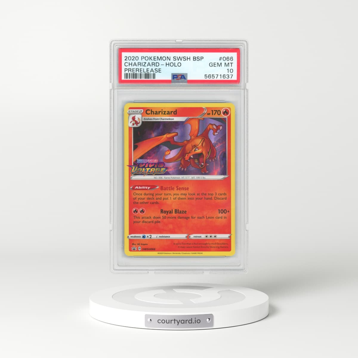 2020 Pokémon Swsh Black Star Promo #066 Charizard - Holo Prerelease (PSA 10 GEM MINT)