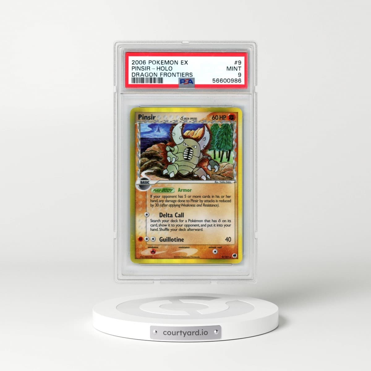 2006 Pokémon EX Dragon Frontiers #9 Pinsir - Holo (PSA 9 MINT)