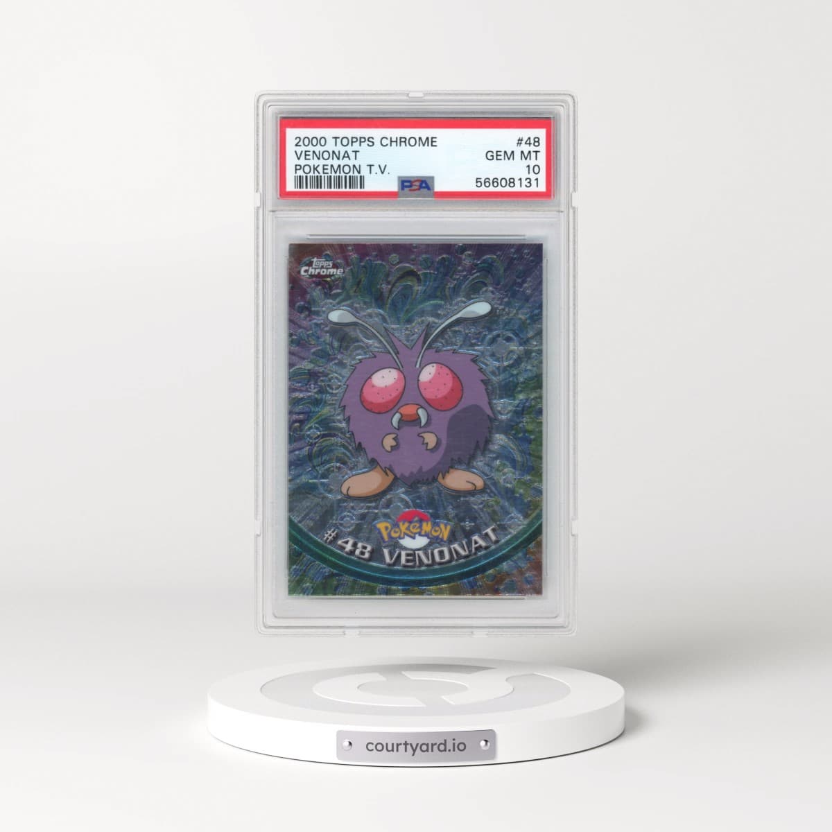 2000 Topps Chrome Pokémon T.V. #48 Venonat (PSA 10 GEM MINT)