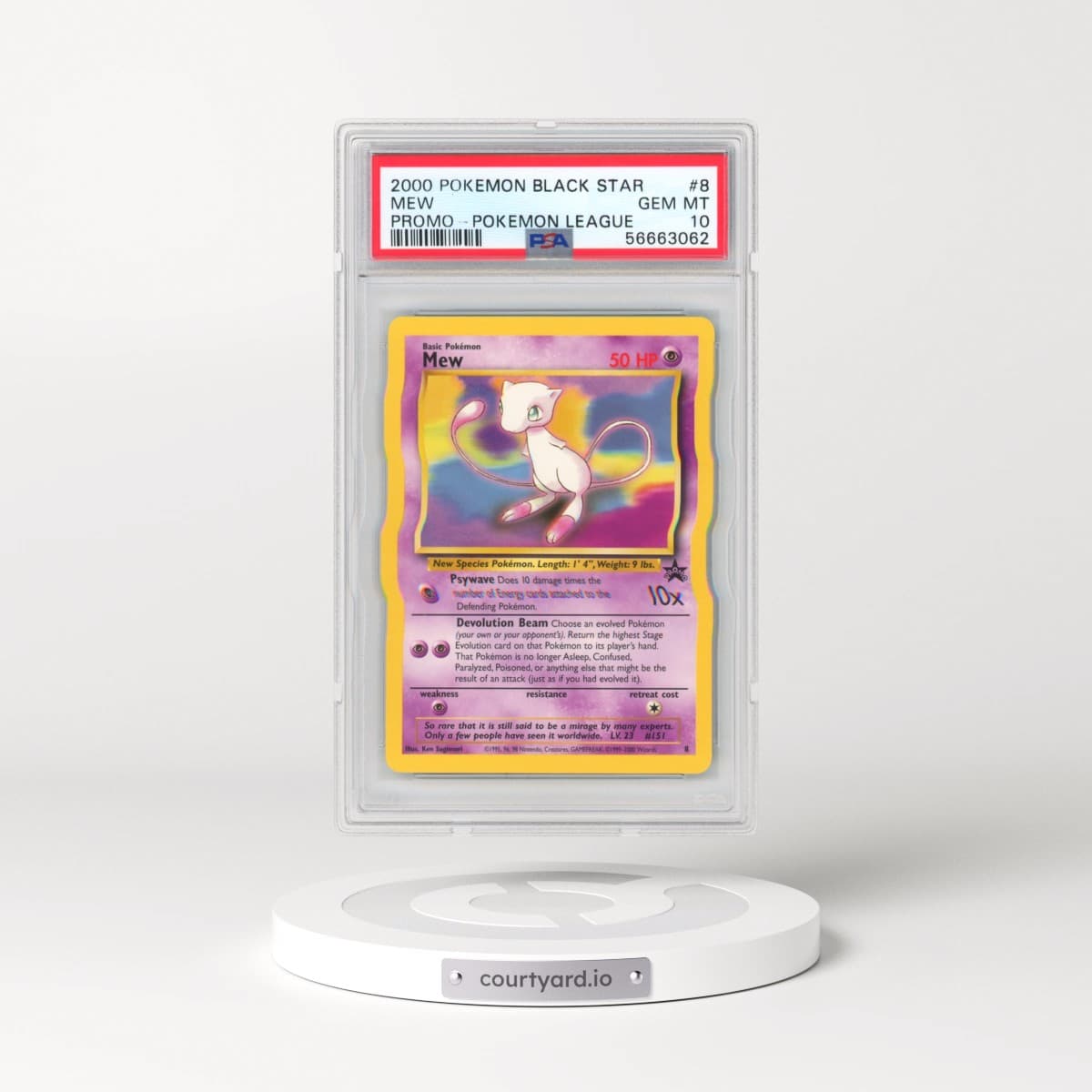 2000 Pokémon Promo Black Star #8 Mew - Pokemon League (PSA 10 GEM MINT)