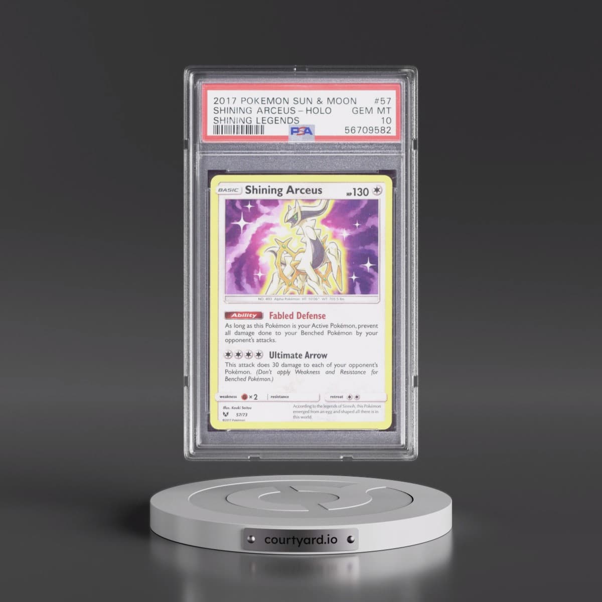 2017 Pokémon Sun & Moon Shining Legends #57 Shining Arceus - Holo Holo (PSA 10 GEM MINT)