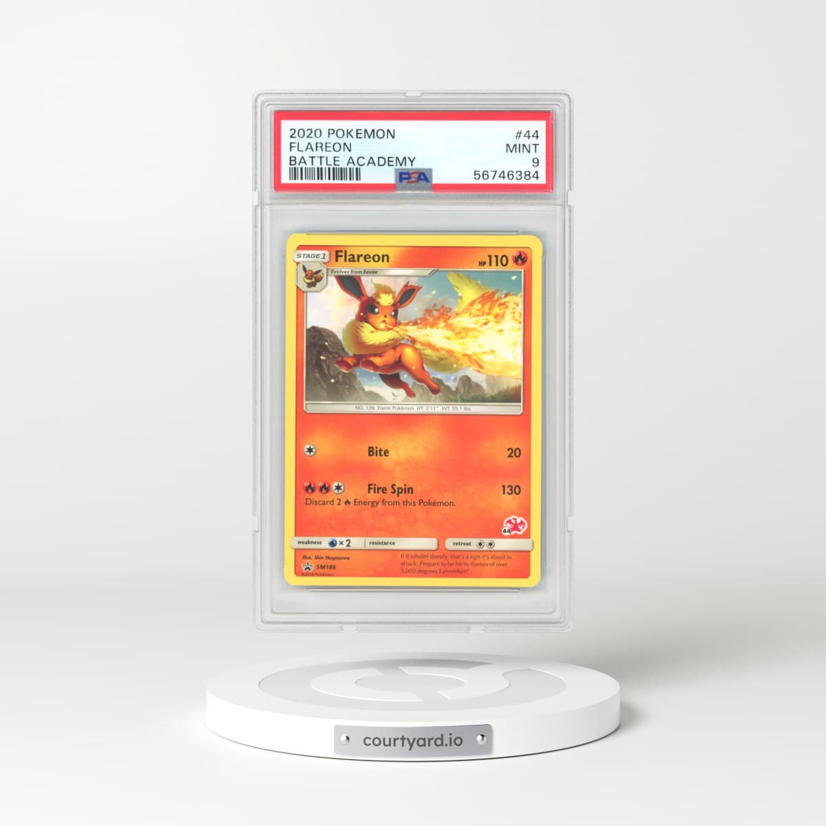 2020 Battle Academy #44 Flareon (PSA 9 MINT)