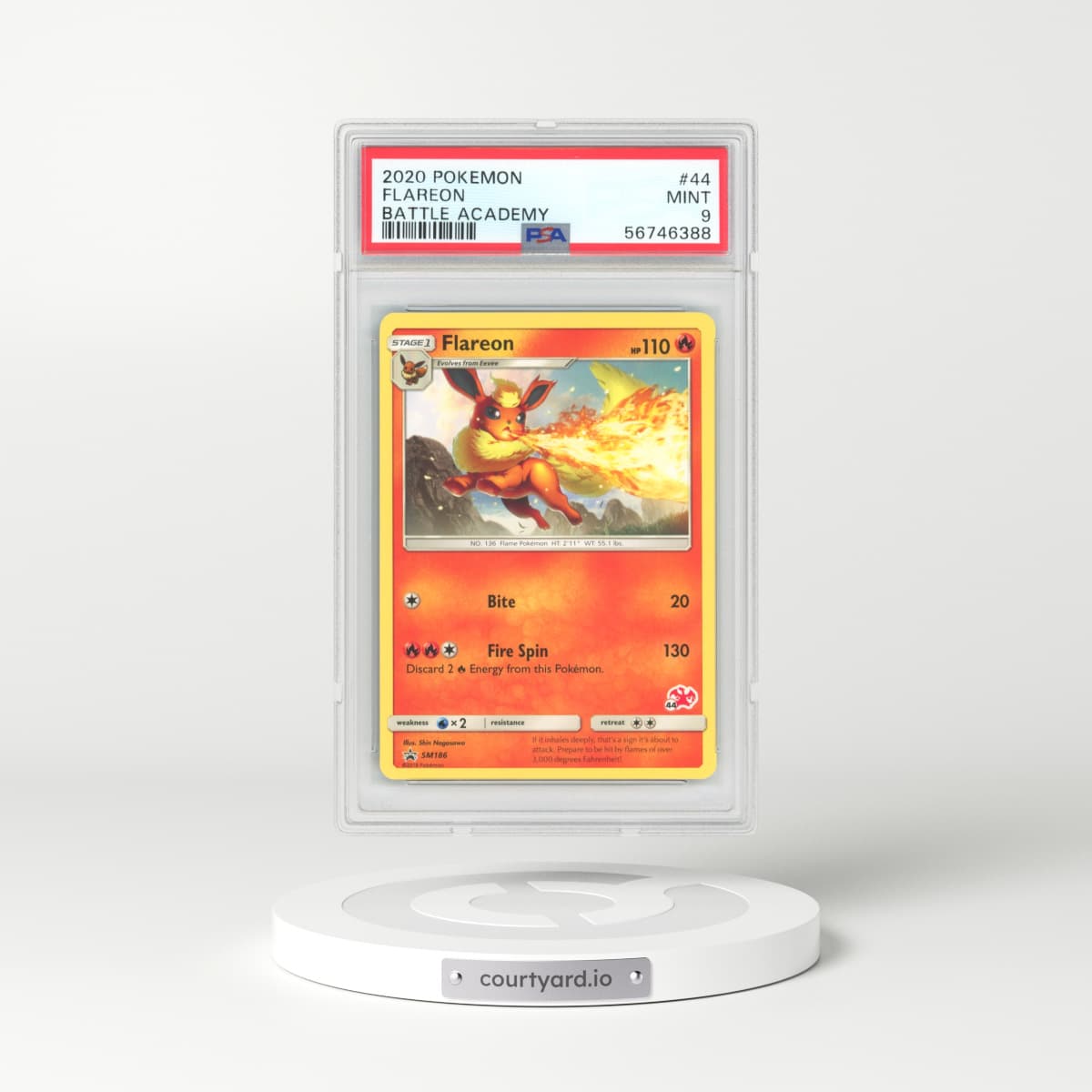 2020 Battle Academy #44 Flareon (PSA 9 MINT)