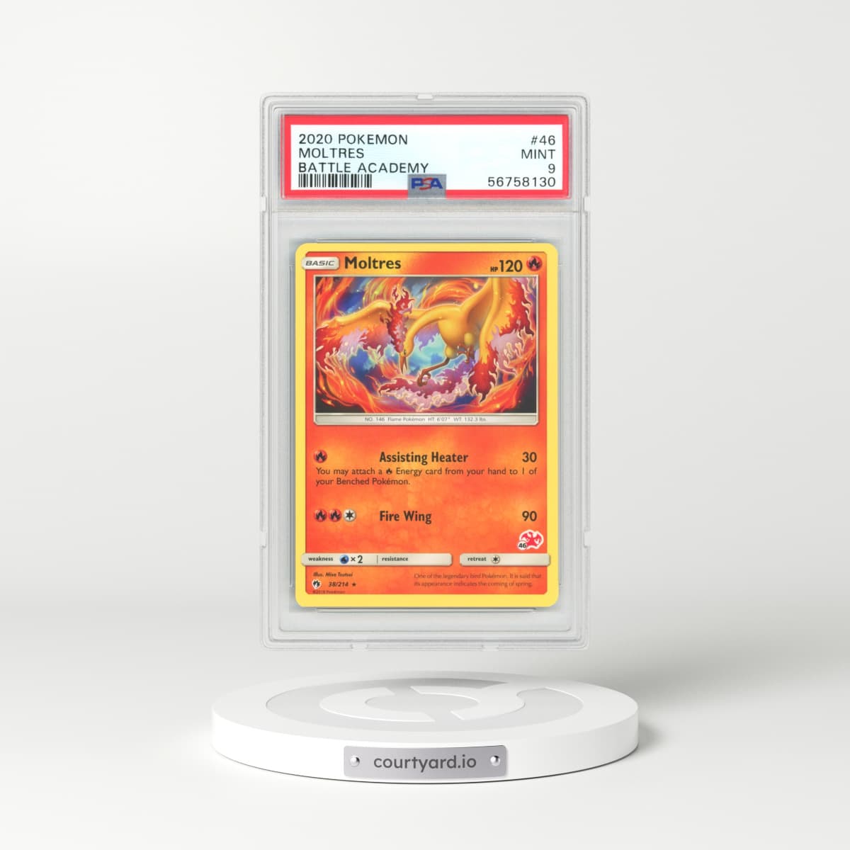 2020 Battle Academy #46 Moltres (PSA 9 MINT)