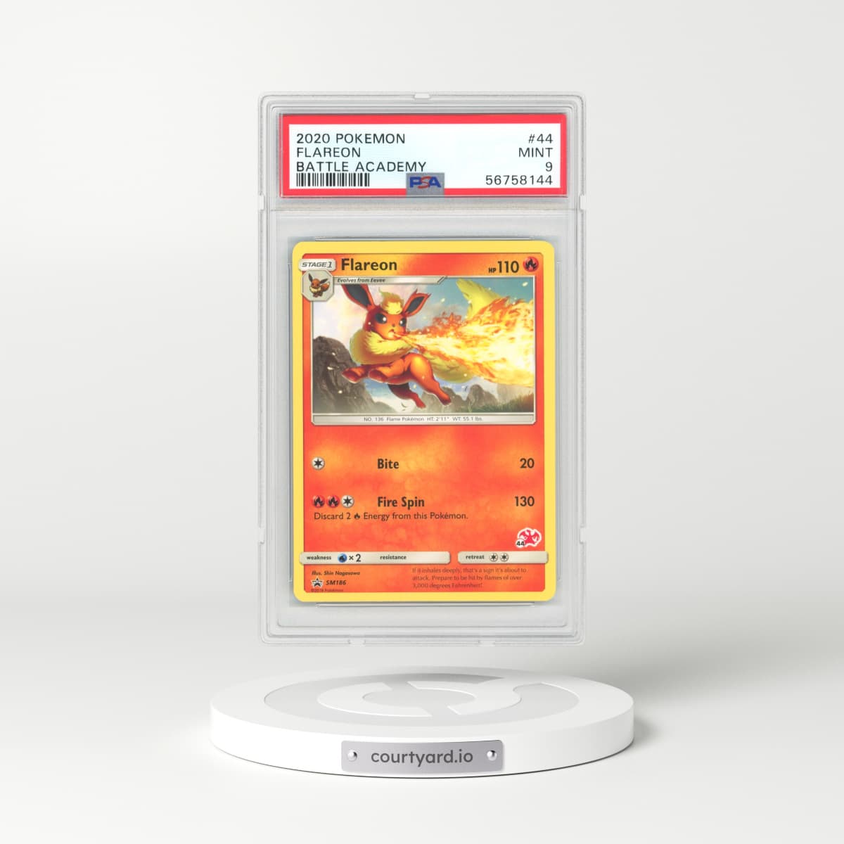 2020 Pokémon Battle Academy #44 Flareon (PSA 9 MINT)