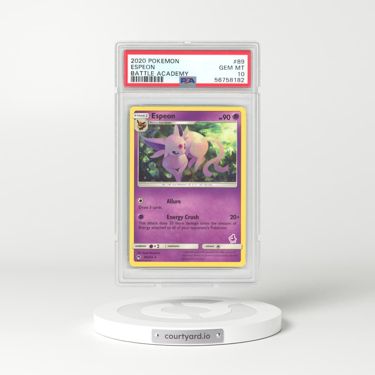 2020 Battle Academy #89 Espeon (PSA 10 GEM MINT)