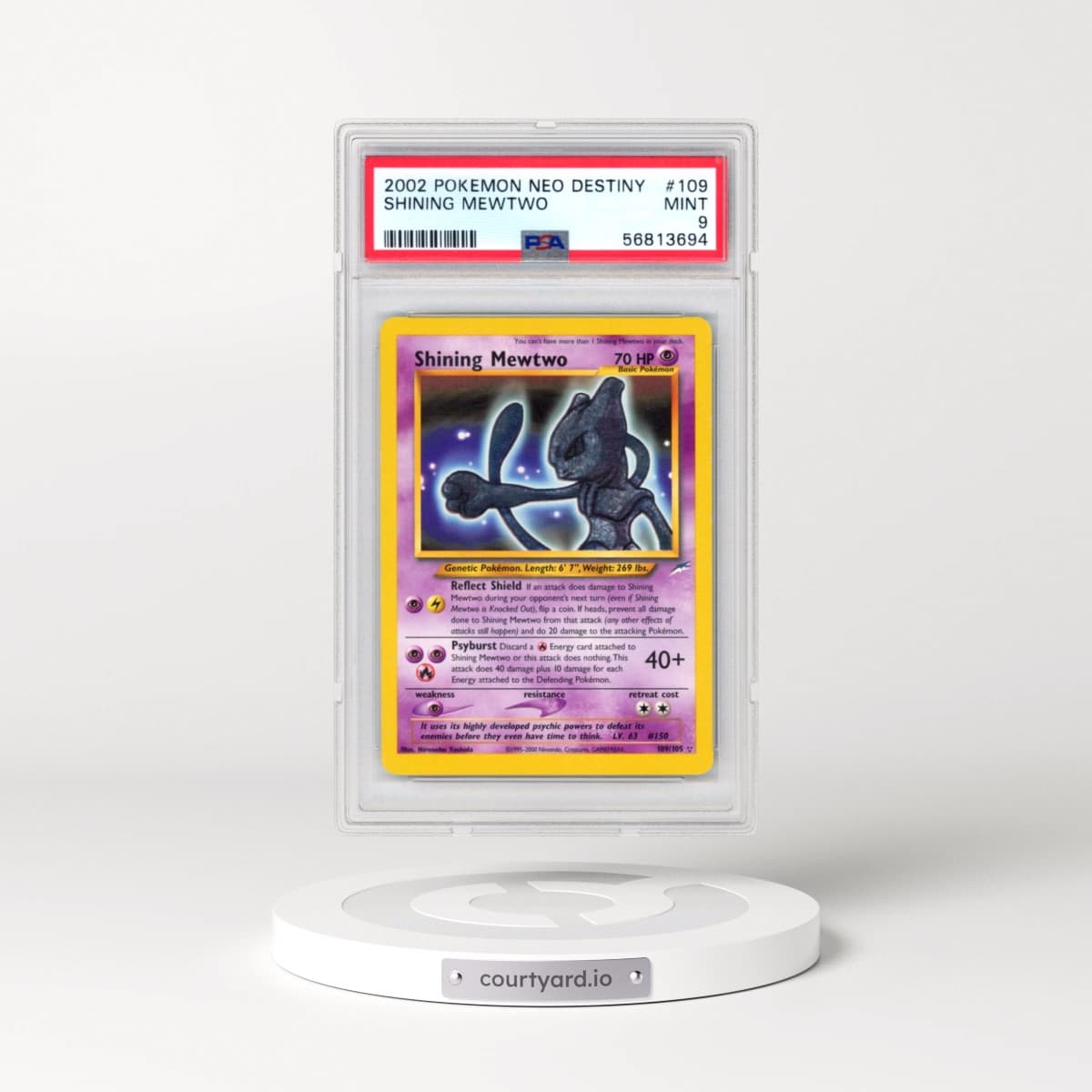 2002 Pokémon Neo Destiny #109 Shining Mewtwo - Holo (PSA 9 MINT)