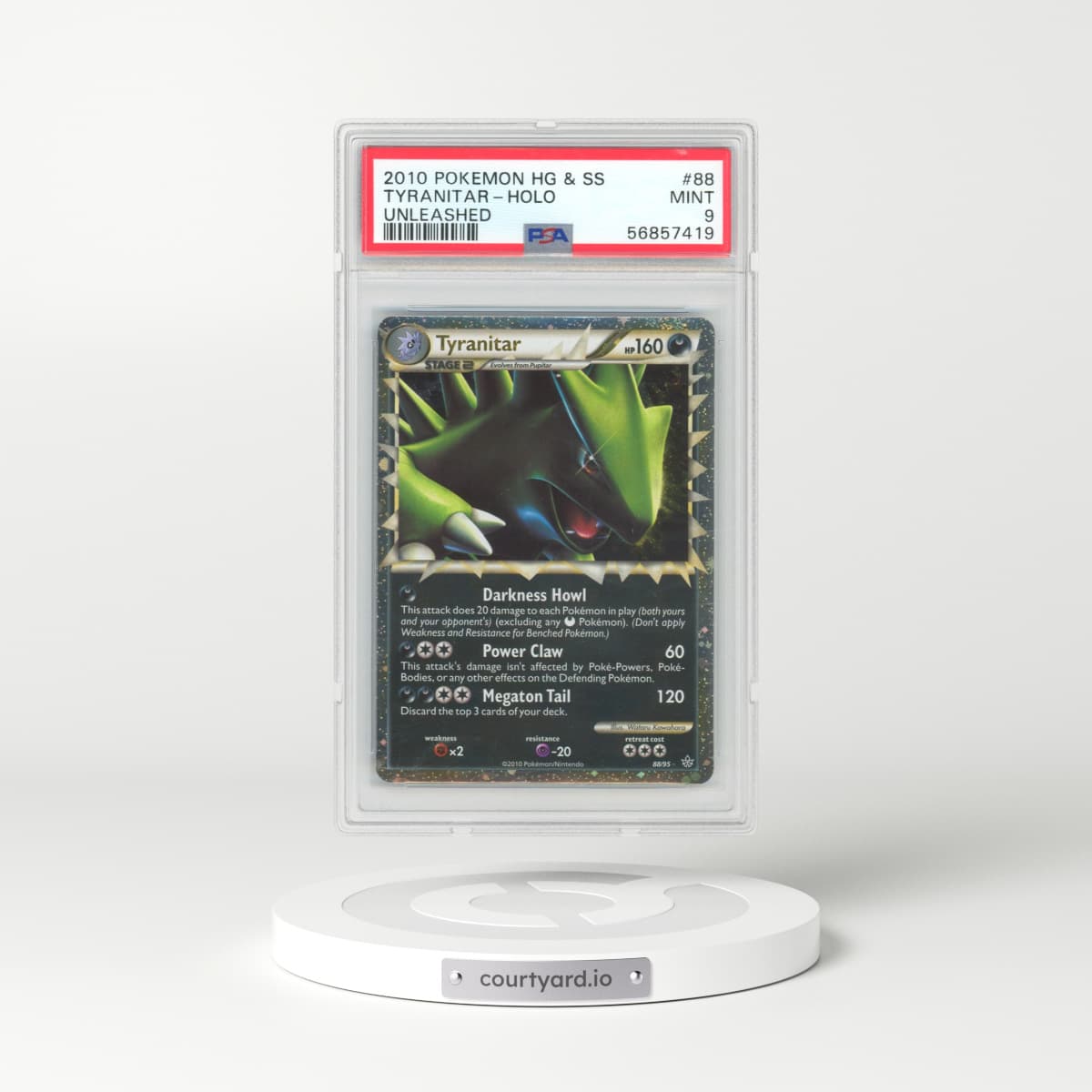 2010 Pokémon Heartgold & Soulsilver Unleashed #88 Tyranitar - Holo (PSA 9 MINT)