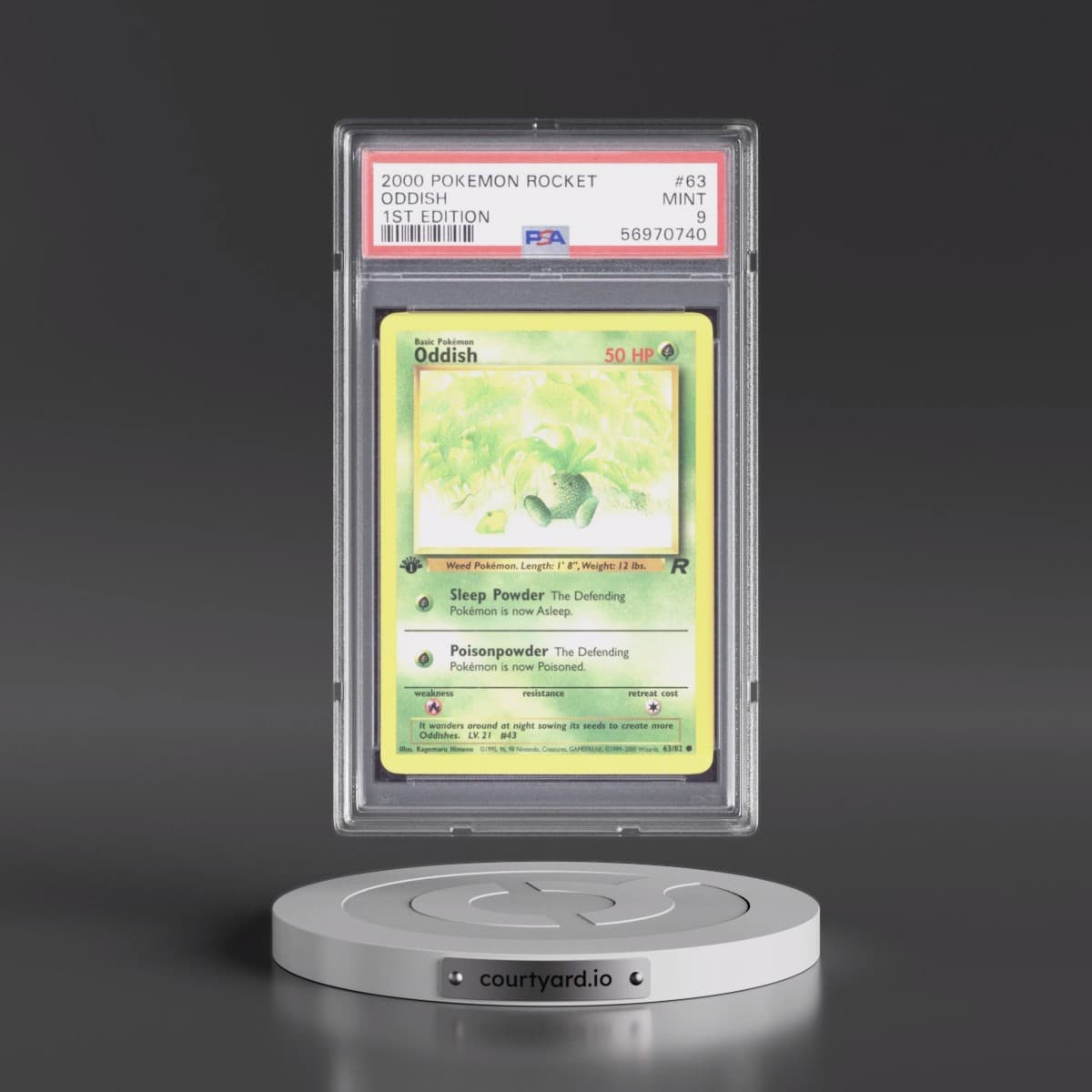 2000 Pokémon Rocket #63 Oddish - 1st Edition (PSA 9 MINT)