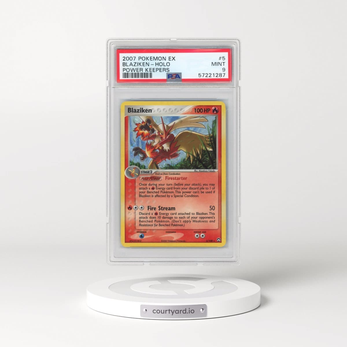 2007 Pokémon EX Power Keepers #5 Blaziken - Holo (PSA 9 MINT)