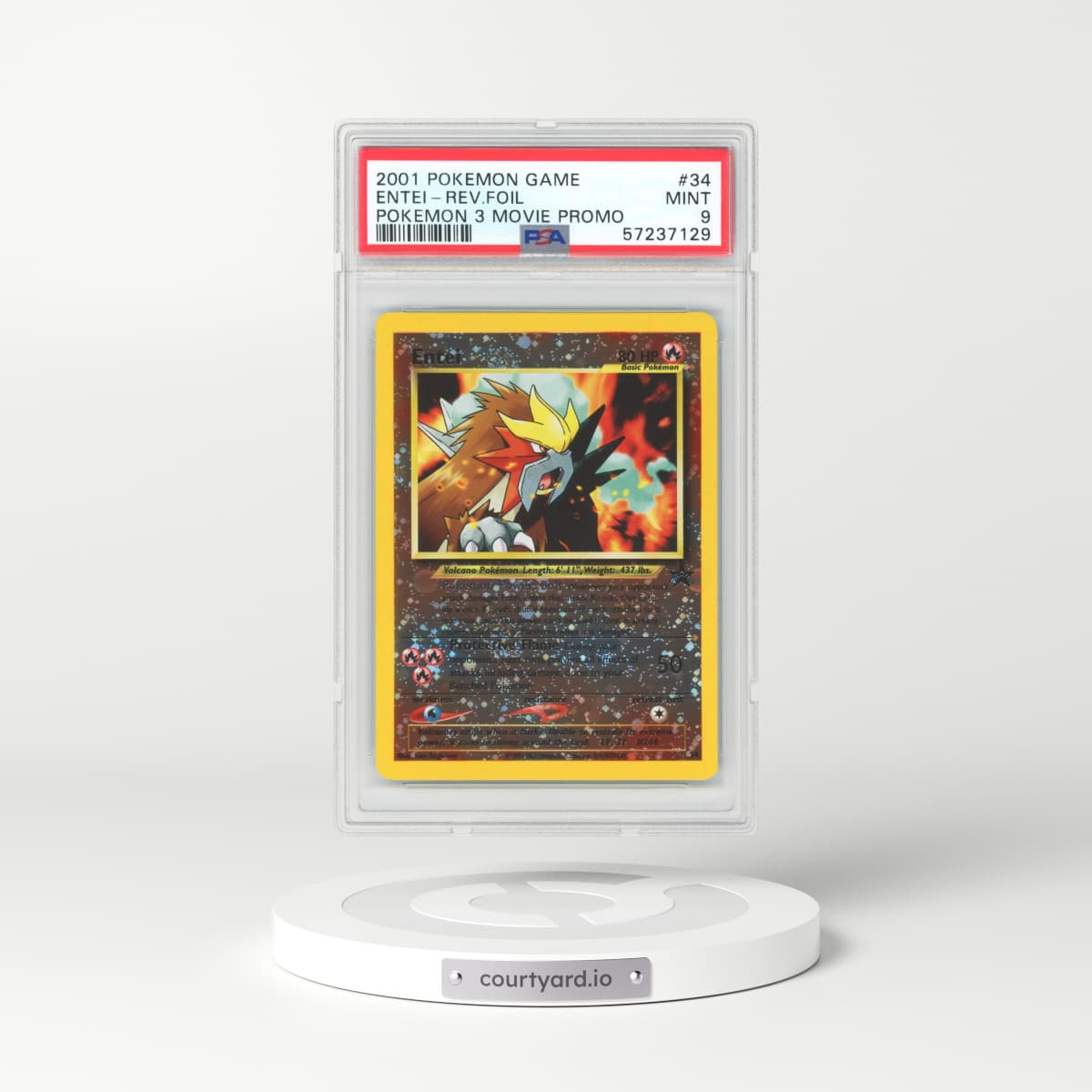 2001 Pokemon 3 Movie Promo #34 Entei - Holo (PSA 9 MINT)