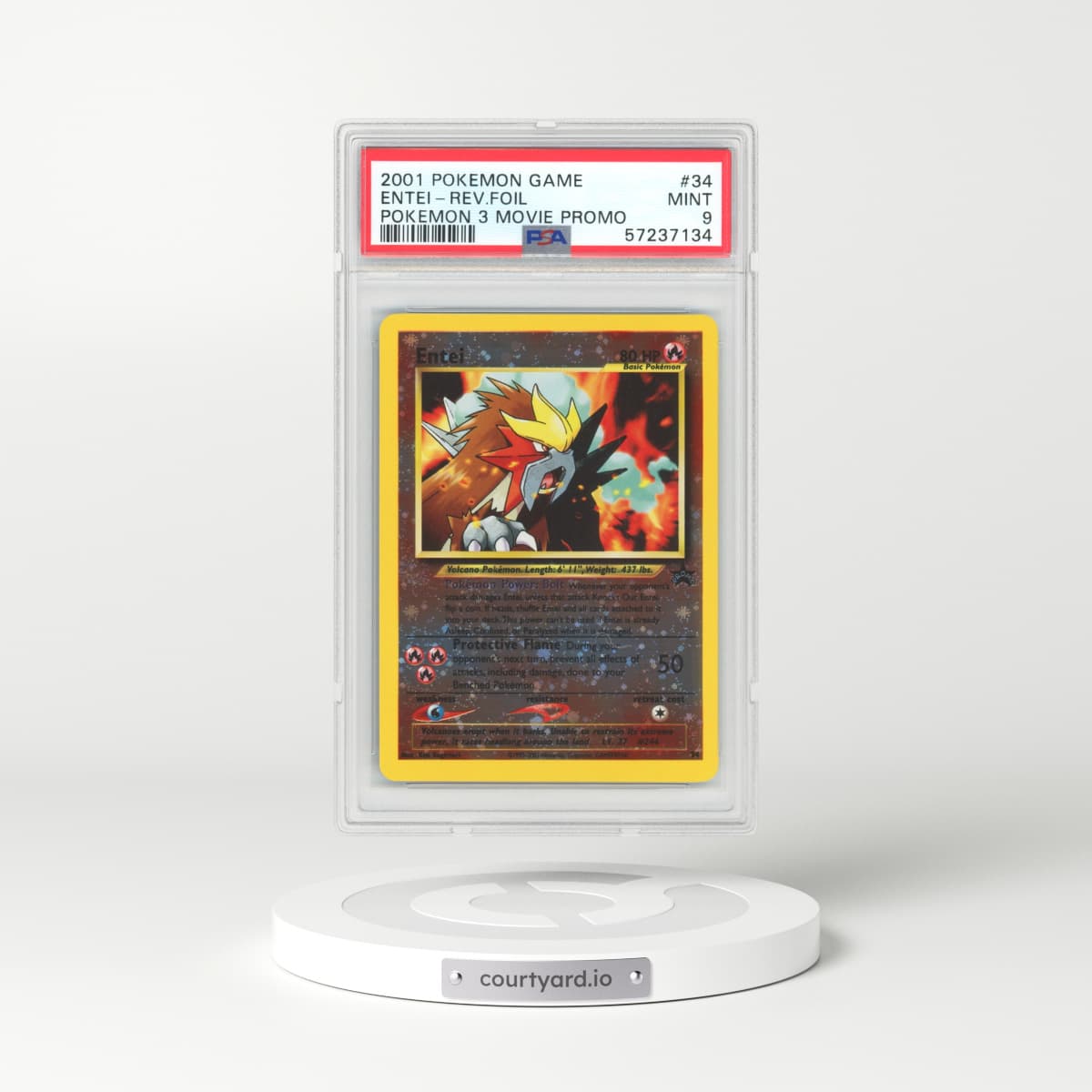 2001 Pokemon 3 Movie Promo #34 Entei - Holo (PSA 9 MINT)
