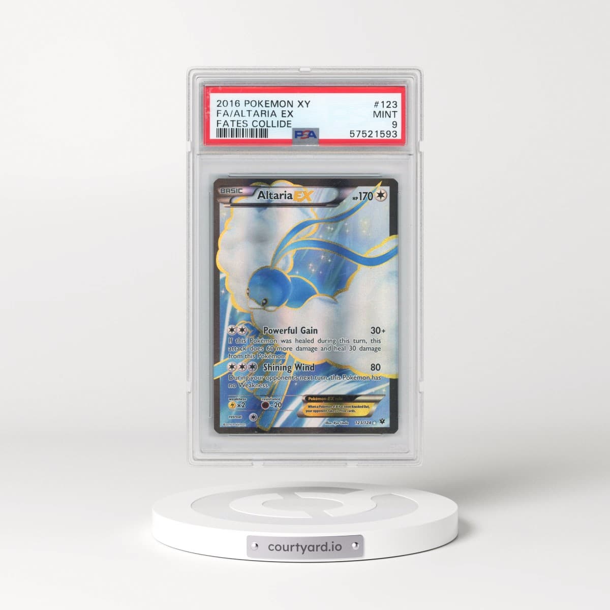 2016 Pokémon XY Fates Collide #123 Altaria EX - Holo Full Art (PSA 9 MINT)