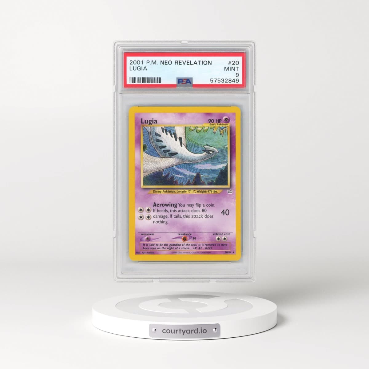 2001 Pokémon Neo Revelation #20 Lugia (PSA 9 MINT)