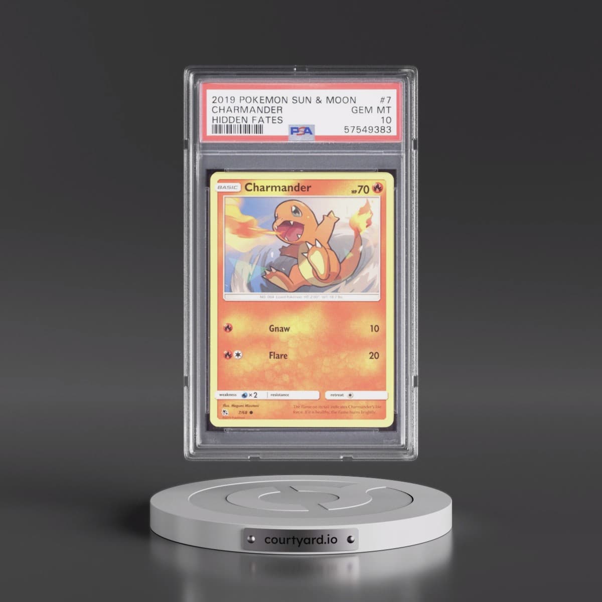 2019 Pokémon Sun & Moon Hidden Fates #7 Charmander (PSA 10 GEM MINT)