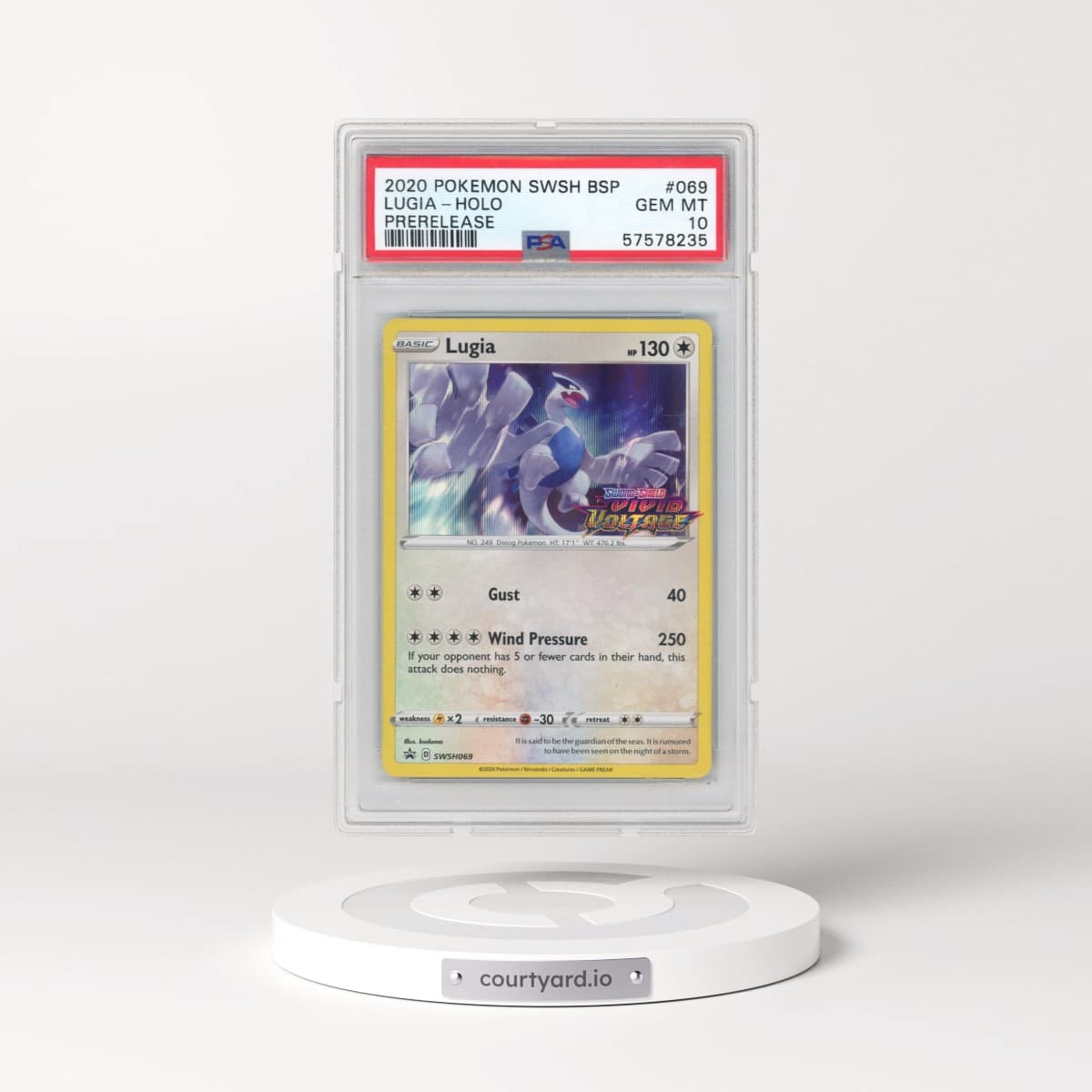 2020 Pokémon Swsh Black Star Promo #069 Lugia - Holo Prerelease (PSA 10 GEM MINT)