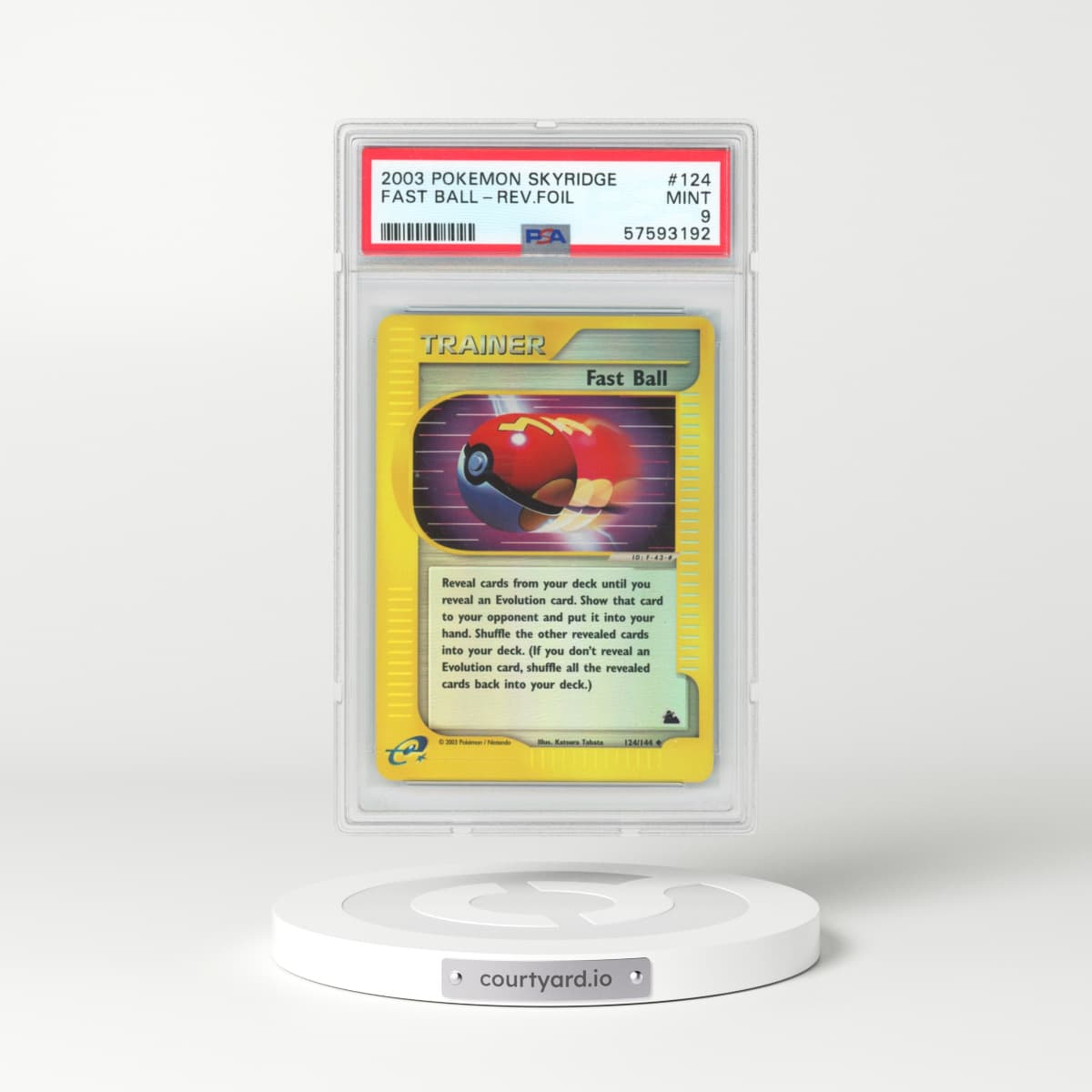 2003 Pokémon Skyridge #124 Fast Ball - Reverse Foil (PSA 9 MINT)