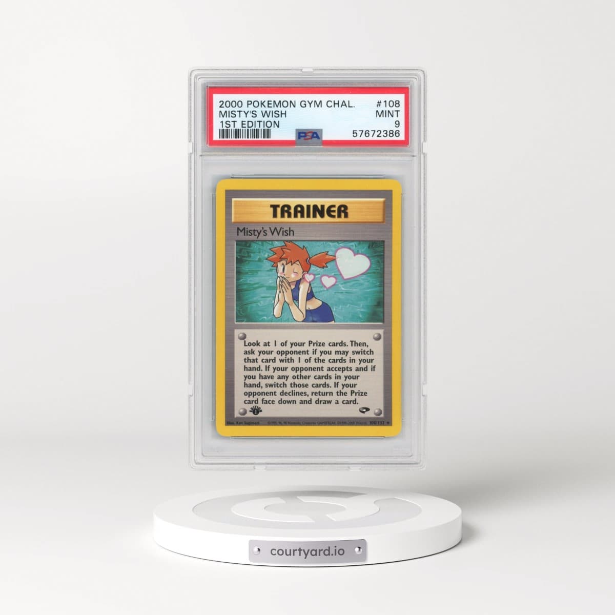 2000 Pokémon Gym Challenge #108 Misty's Wish - 1st Edition (PSA 9 MINT)