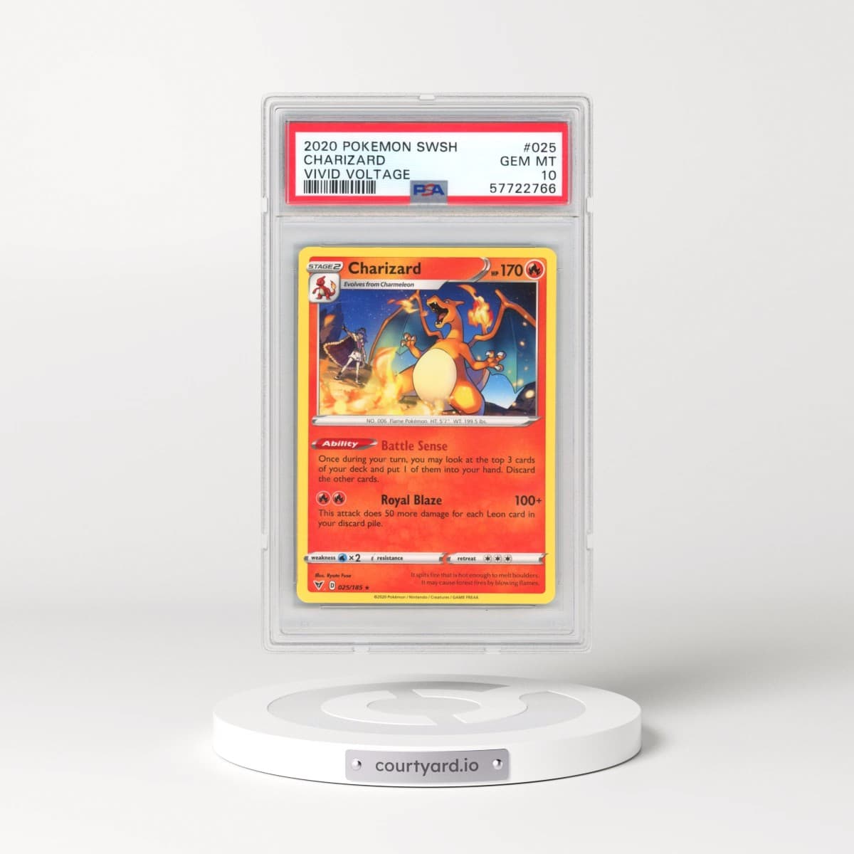 2020 Pokémon Sword & Shield Vivid Voltage #025 Charizard (PSA 10 GEM MINT)