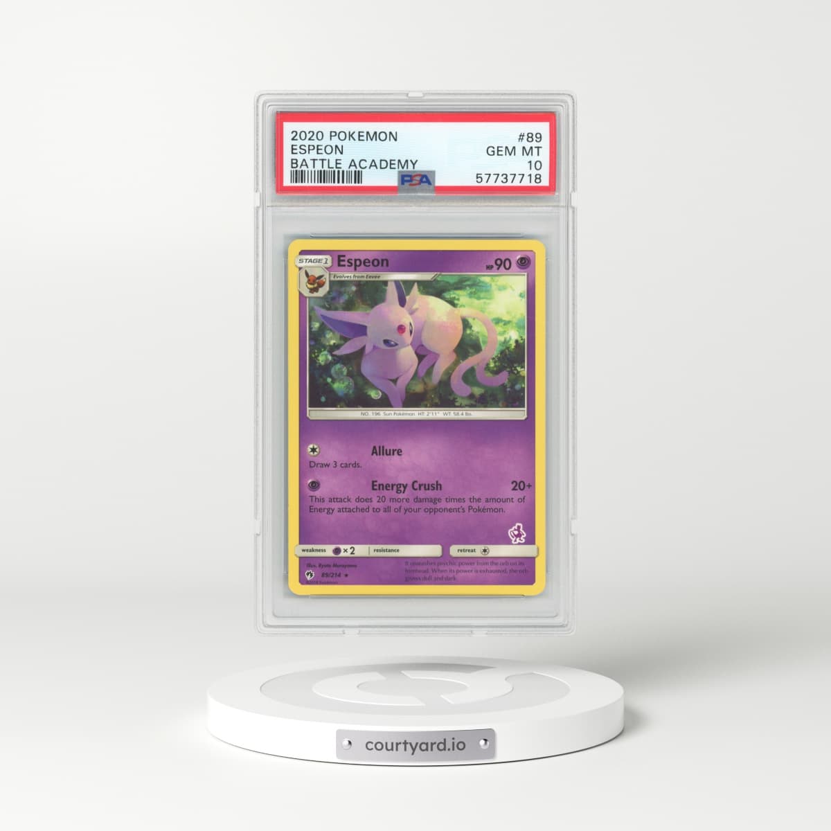 2020 Pokémon Battle Academy #89 Espeon (PSA 10 GEM MINT)