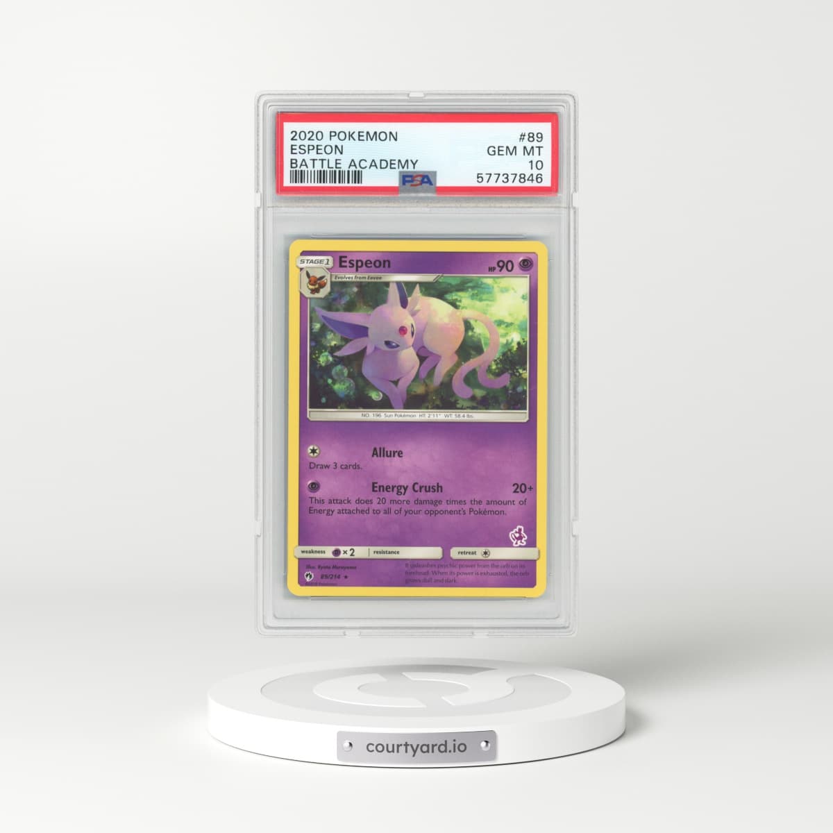 2020 Pokémon Battle Academy #89 Espeon (PSA 10 GEM MINT)