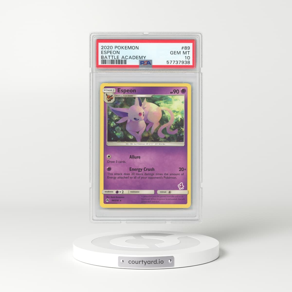 2020 Pokémon Battle Academy #89 Espeon (PSA 10 GEM MINT)
