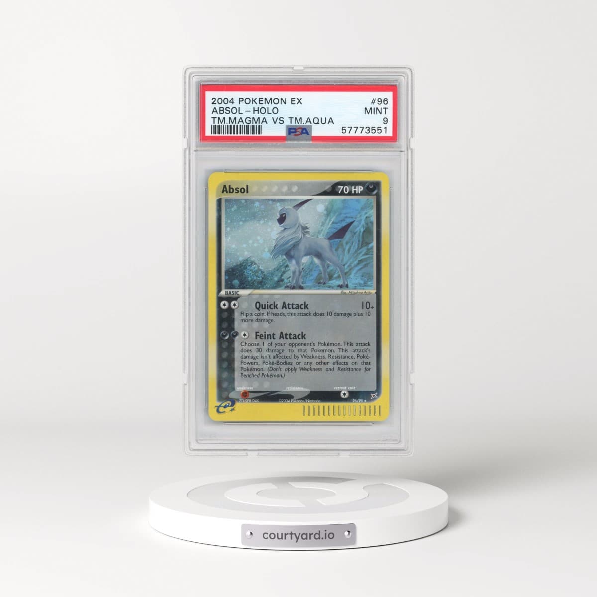 2004 Pokémon EX Team Magma VS Team Aqua #96 Absol - Holo (PSA 9 MINT)